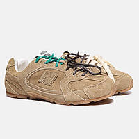 Бежеві замшеві жіночі кросівки New Balance X Miu Miu 530 SL Bleached Leather Демісезонні Нью Беланс