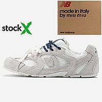 Сірі замшеві чоловічі кросівки New Balance x Miu Miu 530 Демісезонні Нью Беланс