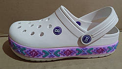 Жіночі сабо крокси білого кольору.Розмір   38.