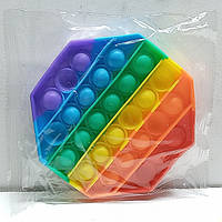 Іграшка Антистрес для дітей БАГАТОКУТНИК. Фіджет Антистрес (поп іт пузирі pop it fidget) / Вічна пупирка