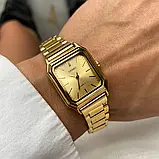 Skmei 2237GD Gold Жіночий годинник прямокутної форми з металевим браслетом, фото 4