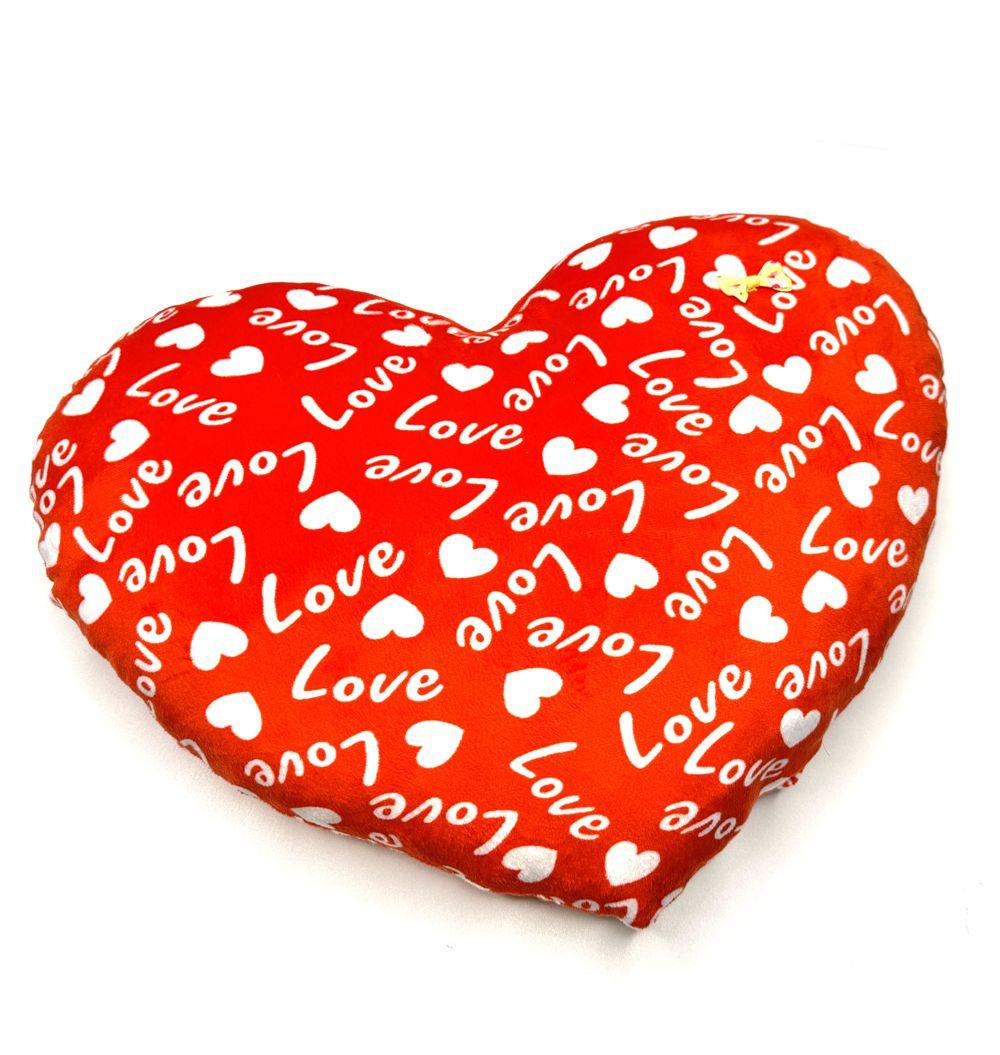 М'яка дитяча іграшка Серце "LOVE", плюш, 50 см