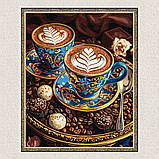 Картина за номерами Солодка кава з фарбами металік. Натюрморт 40*50 см Ідейка KHO 5713 exp, фото 5