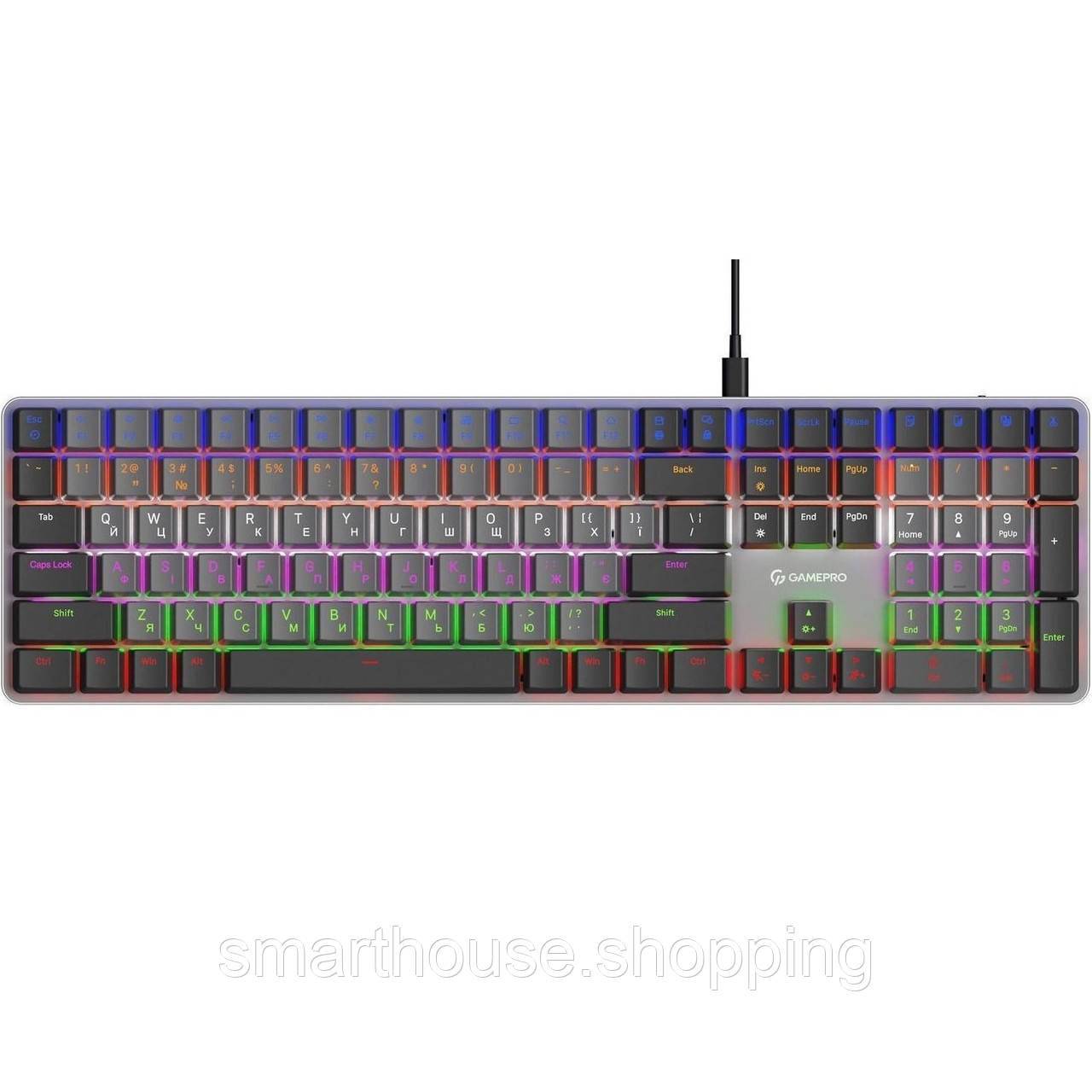 Клавіатура GamePro MK145R Red Swich Low Profile Dark Gray, фото 1