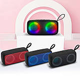 Бездротова Bluetooth колонка NB-051 Портативна музична з RGB підсвічуванням та FM радіо, фото 9