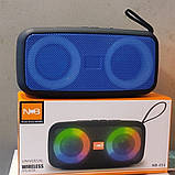 Бездротова Bluetooth колонка NB-051 Портативна музична з RGB підсвічуванням та FM радіо, фото 4