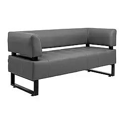 Диван Офіс Подвійний зі спинкою і підлокітниками на металокаркасі Флай 2233