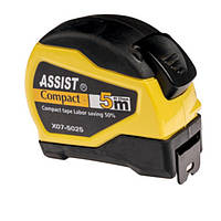 Рулетка  X07 ASSIST, автостоп, 5 м х 25 мм, прогумований корпус