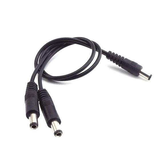 Кабель живлення розгалужувач для роутера DC 5.5x2.5 to 2 DC 5.5x2.5 0.5m чорний, фото 1