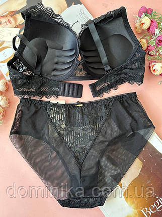 80/85/90/95/100D Жіноча нижня білизна на чашку D чорно-бежевий, фото 2