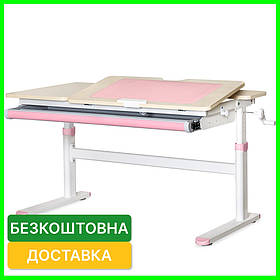Письмовий стіл парта дівчинці для уроків та навчання Evo-kids TH-360 Lite PN