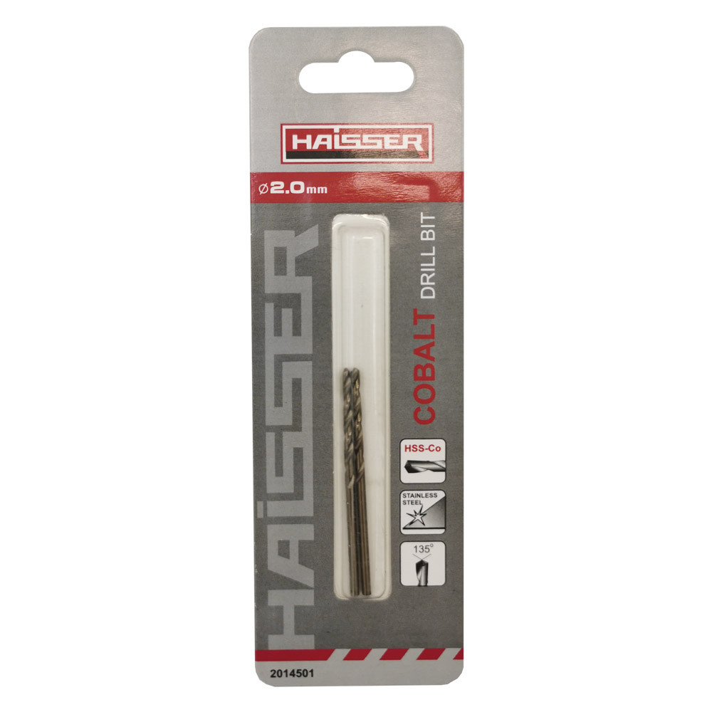 Свердло по металу HSS-Co - 2.0x24x49мм COBALT DIN 338 Haisser Industrial