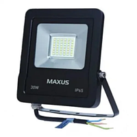 Потужний ліхтар прожектор Maxus Flood SMD 2850лм IP65 5000K 30W (Чорний)