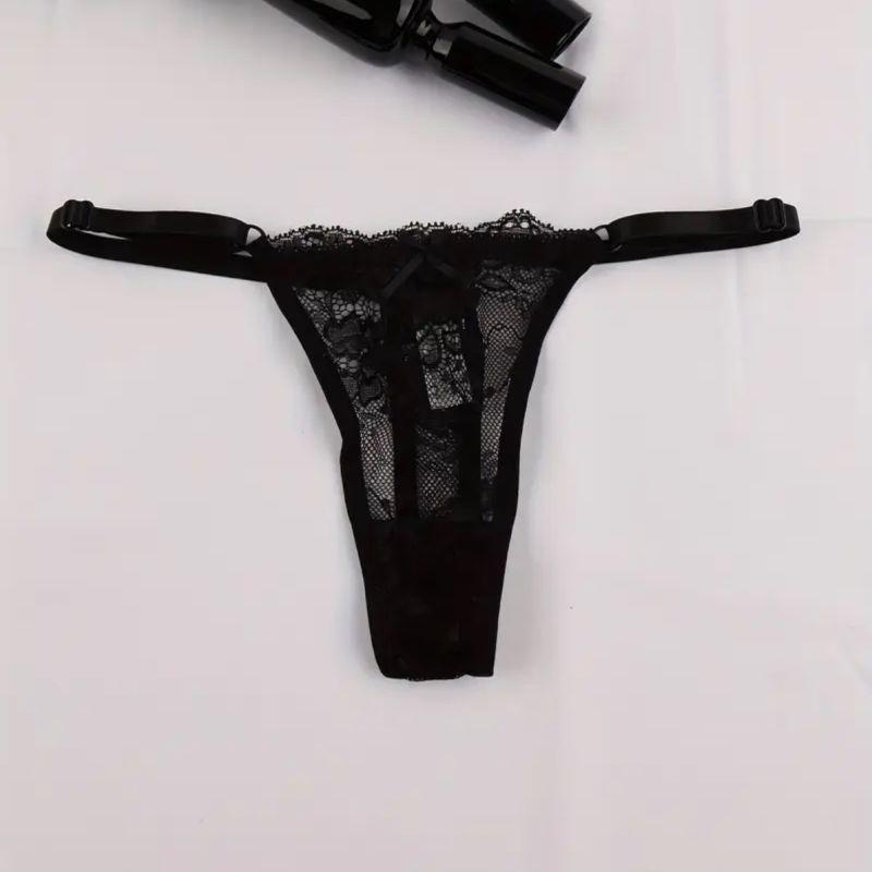 Трусики стрінги з регуляторами (р. XL, чорний)