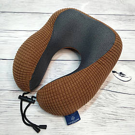 Ортопедична подушка для подорожей Malloory Home коричнева