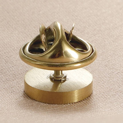 Значок кліпса на золотистій основі метал фіолетова змія покрита кольоровою емаллю розмір виробу 30х30 мм, фото 2