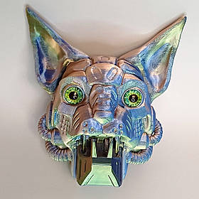 Підставка для навушників на стіну 3D Кіт, 18 см/Настінний тримач для навушників голова кота