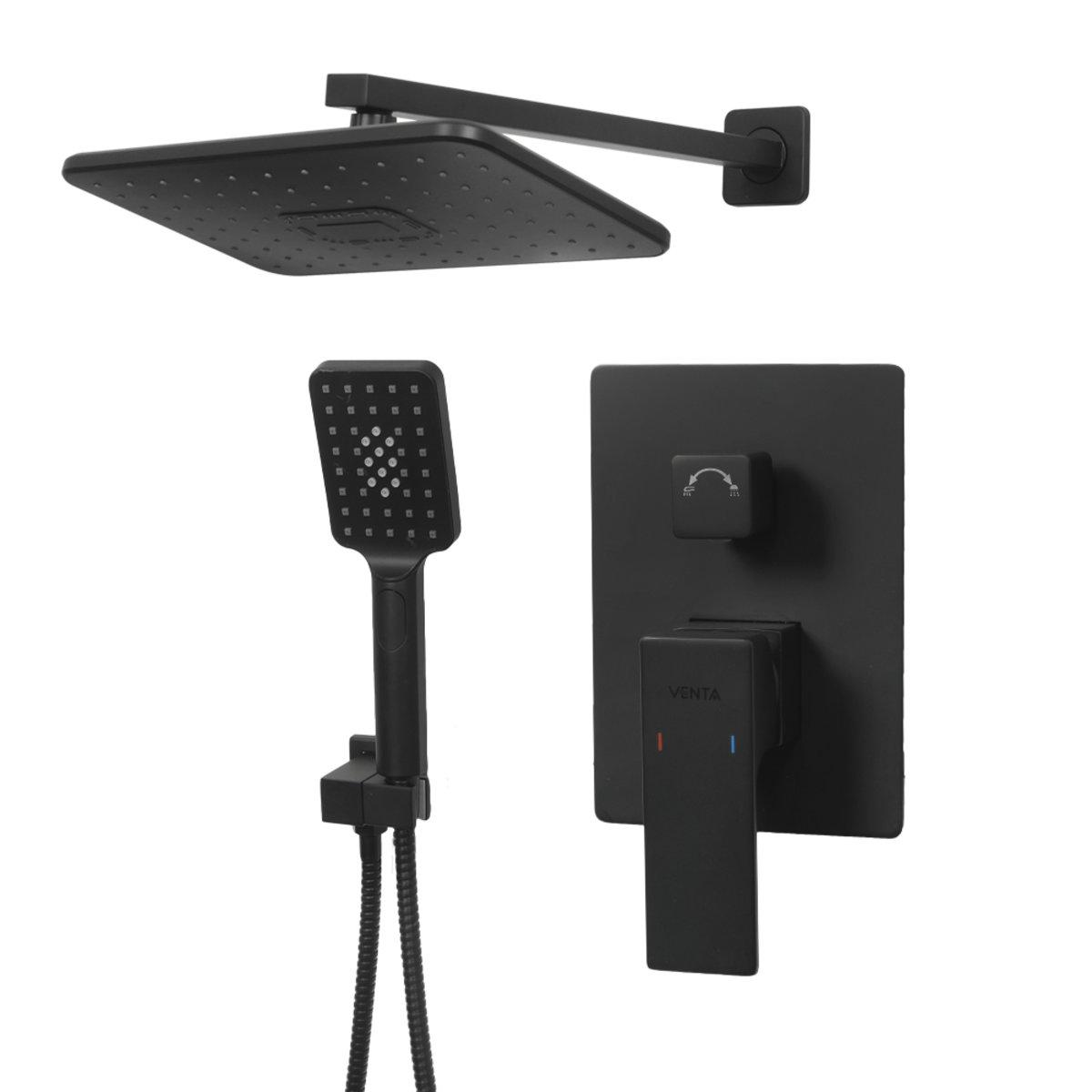 Душова система для душу VENTA BR625SB Black прихованого монтажу хром на два споживачі