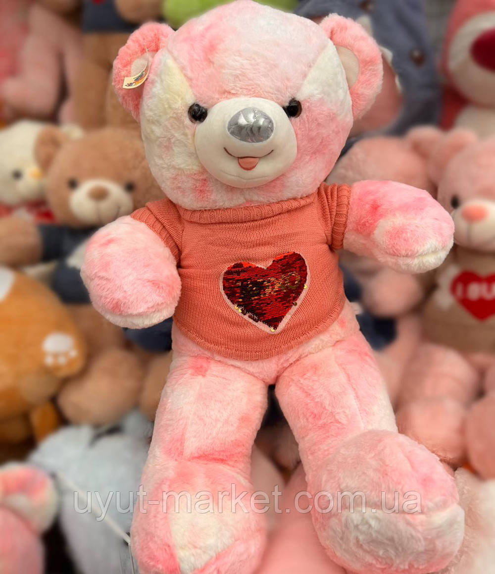 М'яка іграшка "Рожевий ведмідь у светрі LOVE" 80см в асортименті, фото 1