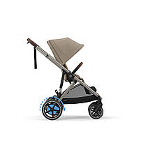 Коляска прогулянкова з двомісним шасі Cybex eGazelle S TPE Almond Beige Бежева, фото 2