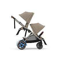 Коляска прогулянкова з двомісним шасі Cybex eGazelle S TPE Almond Beige Бежева, фото 3