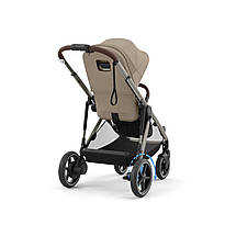 Коляска прогулянкова з двомісним шасі Cybex eGazelle S TPE Almond Beige Бежева, фото 4