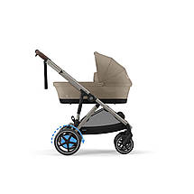 Коляска прогулянкова з двомісним шасі Cybex eGazelle S TPE Almond Beige Бежева, фото 5