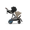 Коляска прогулянкова з двомісним шасі Cybex eGazelle S TPE Almond Beige Бежева, фото 7