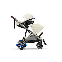 Коляска прогулянкова з двомісним шасі Cybex eGazelle S TPE Seashell Beige Світло-Біжова, фото 2