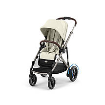 Коляска прогулянкова з двомісним шасі Cybex eGazelle S TPE Seashell Beige Світло-Біжова, фото 3
