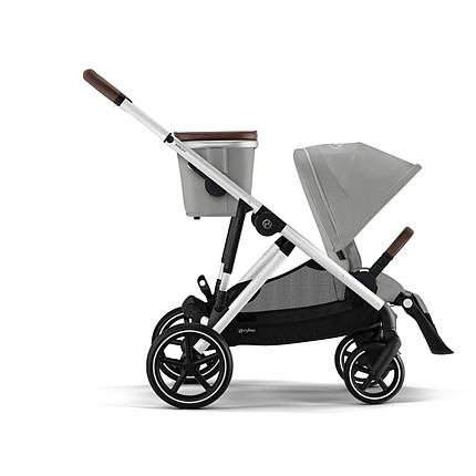 Коляска прогулянкова з двомісним шасі Cybex Gazelle S SLV Stone Grey Сіра, фото 1