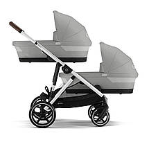 Коляска прогулянкова з двомісним шасі Cybex Gazelle S SLV Stone Grey Сіра, фото 4