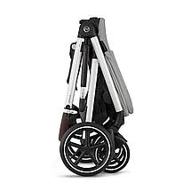 Коляска прогулянкова з двомісним шасі Cybex Gazelle S SLV Stone Grey Сіра, фото 5