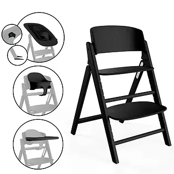 Стілець для годування 4в1 Cybex Click&Fold Stunning Black Чорний