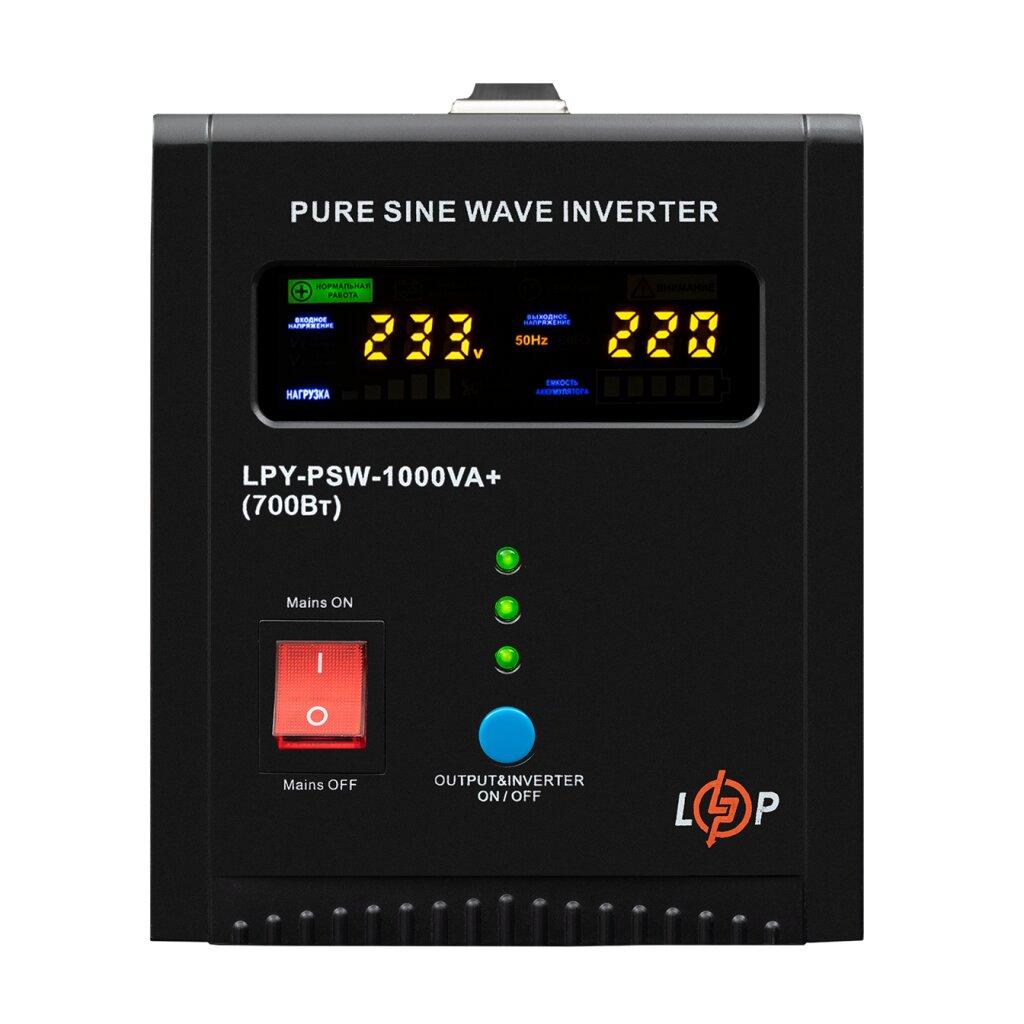 Джерело безперебійного живлення з правильною синусоїдою 12V LPY-PSW-1000VA+ (700Вт) 10A/20A