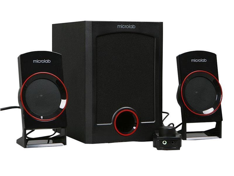 Акустична система MICROLAB M-111 2.1, 12W, mini-jack, чорний, фото 1