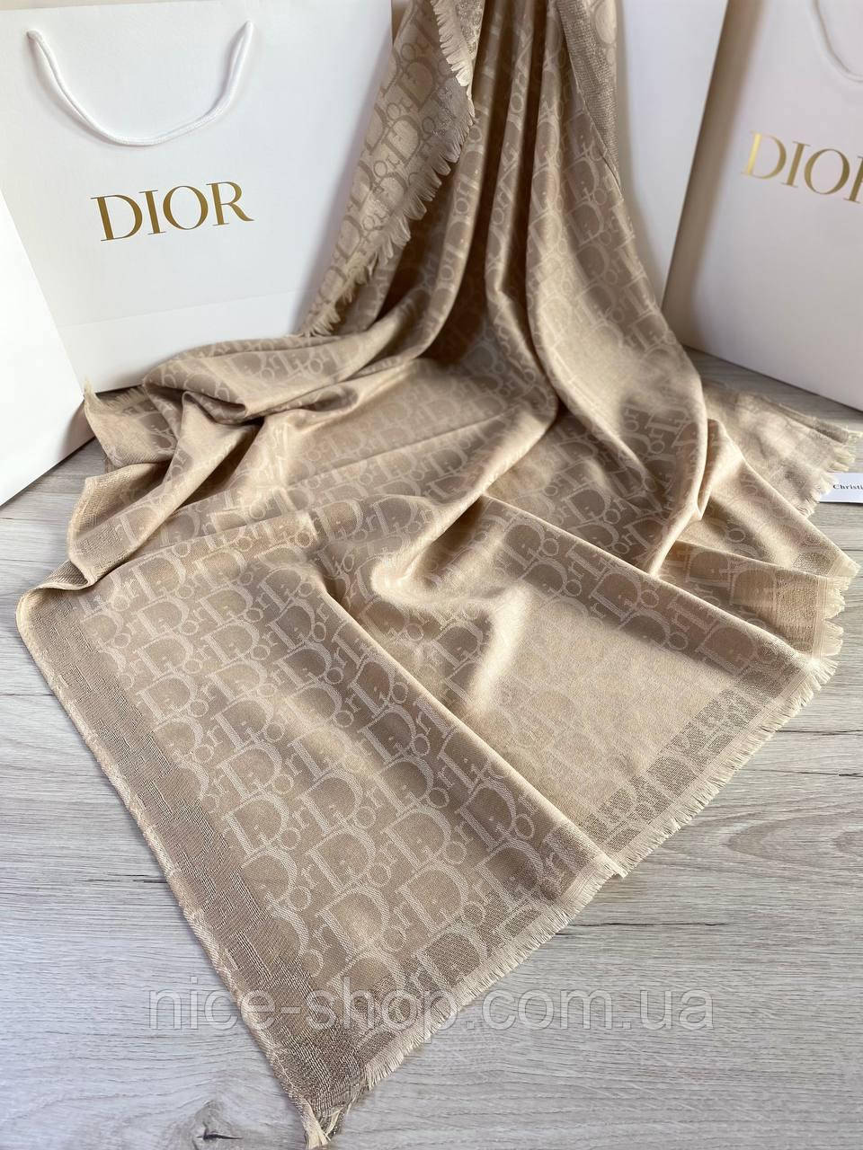 Хустка з принтом Dior тонкий кашемір
