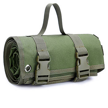 Тактичний килимок для стрільби (200х70 см) із системою MOLLE, Олива / Складаний килимок для ЗСУ