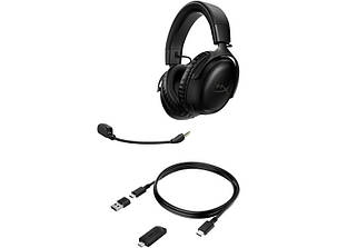 Гарнітура ігрова HyperX Cloud III, WL/USB-A/USB-C, чорний