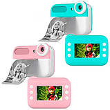 Дитячий фотоапарат із функцією миттєвого друку фотографій для дівчаток із сенсорним екраном і 2 камерами, фото 9