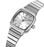 Skmei 2292SI Silver Сріблястий жіночий годинник квадратної форми з металевим браслетом, фото 2