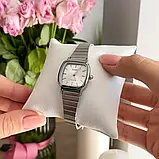 Skmei 2292SI Silver Сріблястий жіночий годинник квадратної форми з металевим браслетом, фото 4