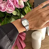 Skmei 2292SI Silver Сріблястий жіночий годинник квадратної форми з металевим браслетом, фото 8