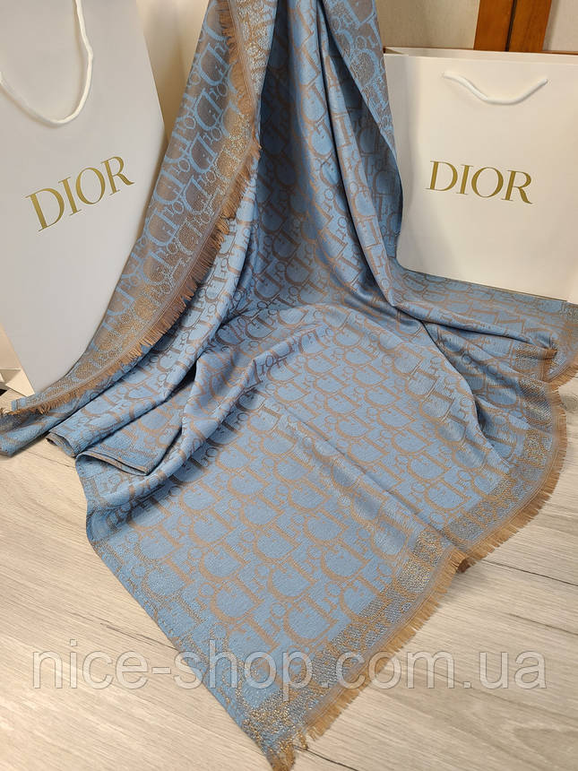 Хустка з принтом Dior тонкий кашемір, фото 1