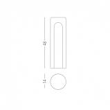 Ручка DND PLURIS з накладкою під циліндр, матове золото (к-т), фото 2