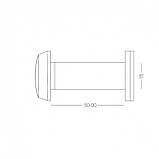 ВІЧКО ДВЕРНЕ DV50-90/16 SB МАТОВА ЛАТУНЬ, фото 2