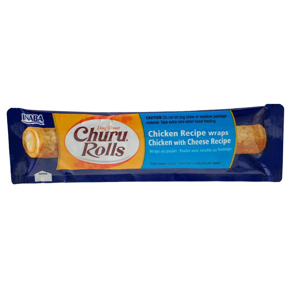 Ласощі для собак м'ясні палички з куркою та сиром INABA Churu Rolls 1 шт/12 г