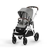 Коляска прогулянкова з двомісним шасі Cybex Gazelle S SLV Stone Grey Сіра, фото 4