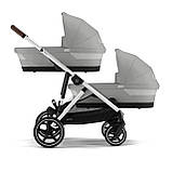 Коляска прогулянкова з двомісним шасі Cybex Gazelle S SLV Stone Grey Сіра, фото 5