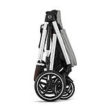 Коляска прогулянкова з двомісним шасі Cybex Gazelle S SLV Stone Grey Сіра, фото 6
